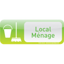 Plaque de porte Local ménage Text´icone®