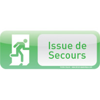 Plaque de porte Issue de secours Text´icone®