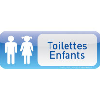Plaque de porte Toilettes Enfants Text´icone®