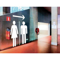Grand adhésif directionnel toilettes Gamme Trend - Direct Signalétique