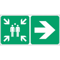 Point de rassemblement avec flèche à droite - STF 