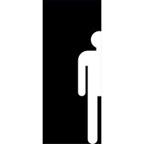 Vinyle porte XXL toilettes hommes Gamme Trend - Direct Signalétique