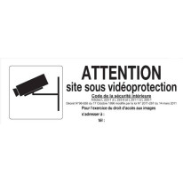 Panneau Attention site sous vidéo protection