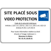 Panneau routier ´Site placé sous vidéo protection´