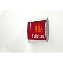 Plaque en drapeau gamme ´Lunaire´ - modèle galbé