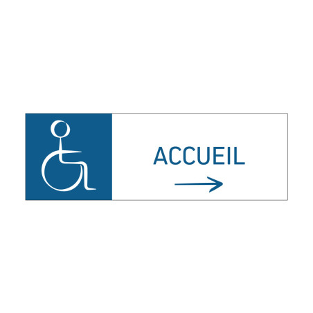 Panneau Acceuil à droite pour handicapés