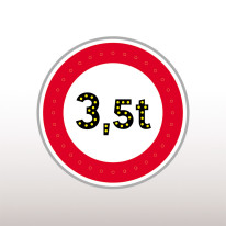 Panneau lumineux indiquant la limitation de tonnage