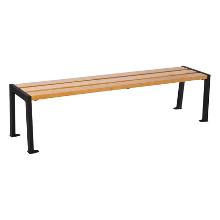 Banc urbain en bois et acier longueur 1800 mm