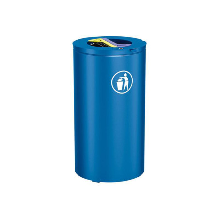 Corbeille de ville - tri sélectif 2 x 60 litres - Gris