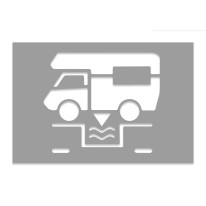 Pochoir Camping Car Vidange - H 600 x L 900 mm