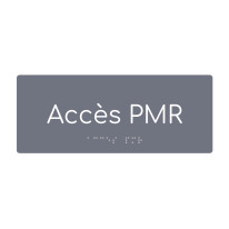 Plaque de porte PVC texte en relief -Accès PMR
