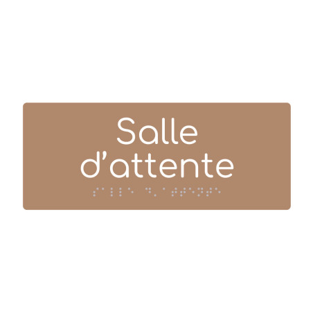 Plaque de porte PVC texte en relief - Salle d'attente