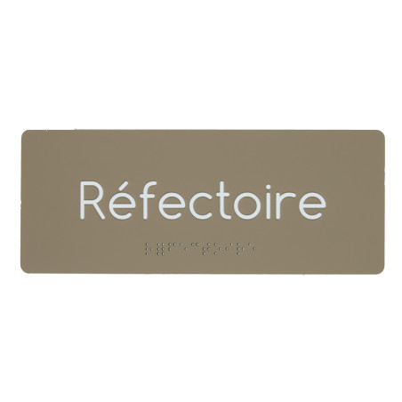 Plaque de porte PVC texte en relief - Réfectoire