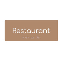 Plaque de porte PVC texte en relief - Restaurant