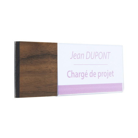 Plaque de porte Bois Modulable - Gamme Wood® Noyer