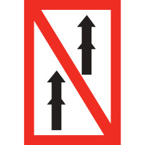 Panneau fluvial Interdiction de dépassement entre convois - A3