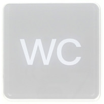 Plaque de porte Targa Colors® - WC - 120 x 120 mm