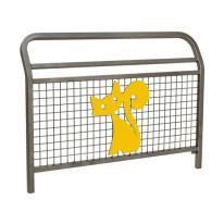 Barrière urbaine grise chat
