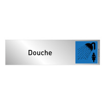 Plaque plexi couleur ´Douche femme´