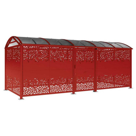 Abri vélos et motos design tôle gris