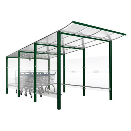 Abri chariots et caddies gris scellement direct Abri chariots et caddies gris scellement direct