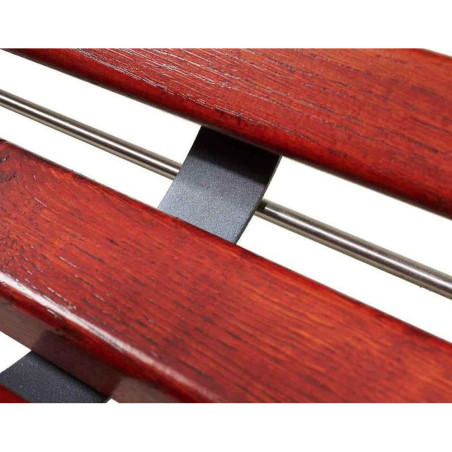 Banc de ville acier et bois zoom assise