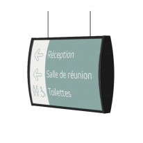 Signalétique Suspendue gamme Acélie noire