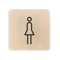 Plaque de porte Targa Interior ® - Toilettes Femmes - 120 x 120 mm