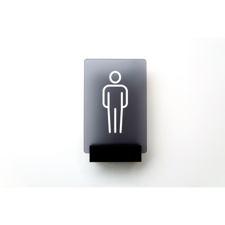Plaque de porte H150 x L100 - Toilettes Homme - Gamme ICE