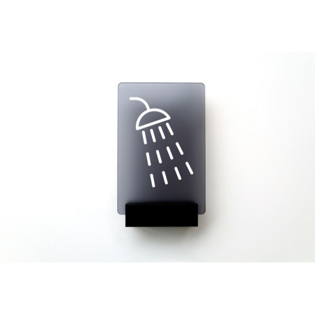Plaque de porte H150 x L100 - Douche - Fixation pince - Gamme ICE