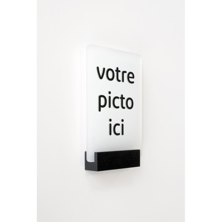 Plaque de porte H150 x L100 - à personnaliser - Fixation pince - Gamme ICE