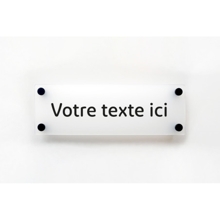 Plaque de porte H100 x L300 - à personnaliser - Gamme ICE