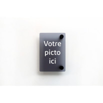 Plaque de porte H150 x L100 - à personnaliser - Fixation entretoises - Gamme ICE