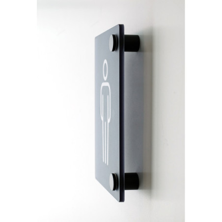 Plaque de porte H150 x L100 - à personnaliser - Fixation entretoises - Gamme ICE