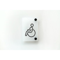 Plaque de porte H150 x L100 - Toilettes PMR - Fixation entretoises - Gamme ICE
