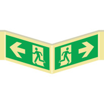Drapeau Evacuation Vers l´extérieur Photoluminescent Classe C
