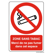 panneau zone sans tabac