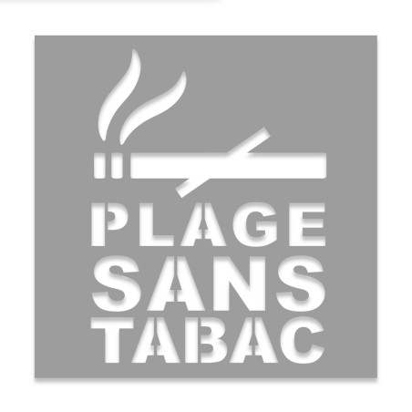 Pochoir pour Plage sans tabac Pochoir pour Plage sans tabac