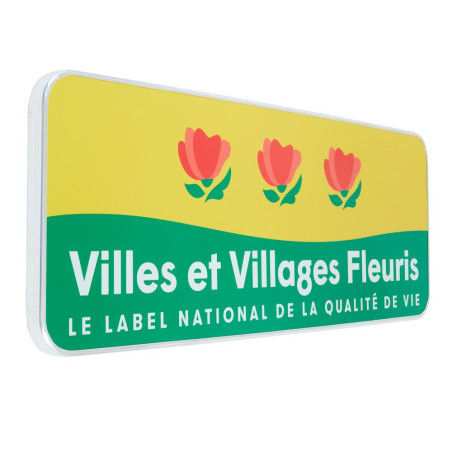 Panneau villes et villages fleuries - Classe 1 - H 350 x L 950 mm