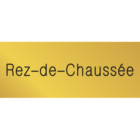 Signalétique gravée Rez-de-Chaussée - Gamme Métal