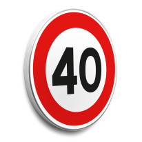 Panneau Limitation de vitesse 40 km/h - B14 - Gamme standard - Classe 1