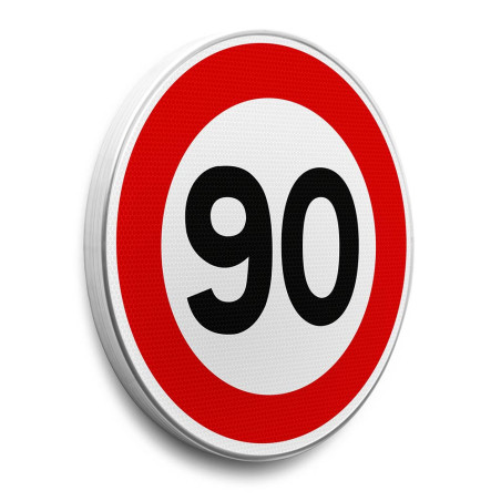 Panneau Limitation de vitesse 90 km/h - B14 - Gamme standard - Classe 1 Panneau Limitation de vitesse 90 km/h - B14 - Gamme standard - Classe 1