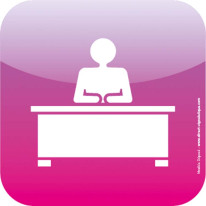 Plaque de porte Icone® - Bureau - 120 x 120 mm