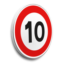 Panneau Limitation de vitesse 10 km/h - B14 - Gamme standard - Classe 1