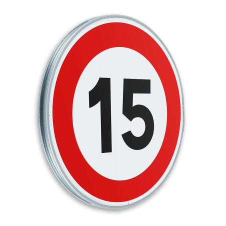 Panneau Limitation de vitesse 15 km/h - B14 - Gamme standard - Classe 1 Panneau Limitation de vitesse 15 km/h - B14 - Gamme standard - Classe 1