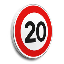 Panneau Limitation de vitesse 20 km/h - B14 - Gamme standard - Classe 1