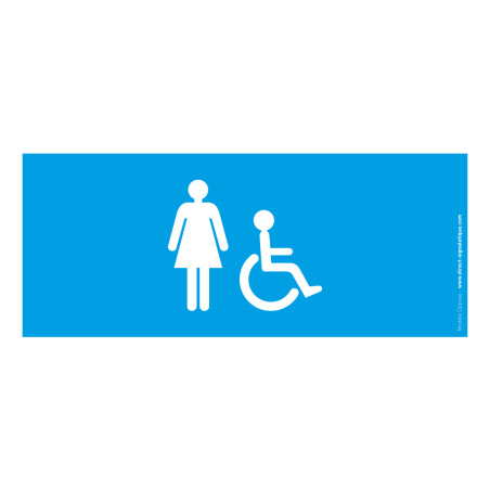 Plaque de Porte Pop Art® en plexi - Toilette Femme