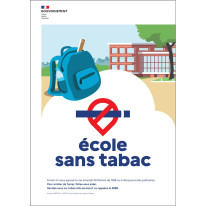 Panneau officiel école sans tabac
