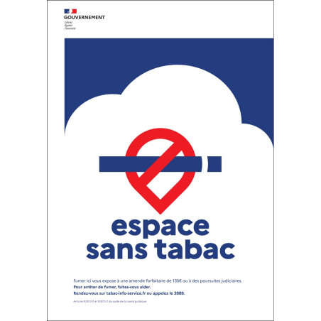 Panneau officiel espace sans tabac Panneau officiel espace sans tabac
