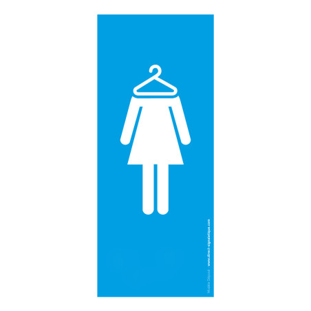 Plaque de Porte Pop Art® en plexi - Vestiaire femm Plaque de Porte Pop Art® en plexi - Vestiaire femm